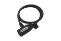 Zámek FORCE F Lux Spirálový s držákem 120cm/8mm Black