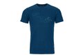 Triko ORTOVOX 185 Merino Tangram Logo Petrol Blue