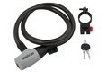 Zámek FORCE Ron Spirálový s držákem 80cm/12mm Black