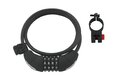 Zámek FORCE F Lux Spirálový kódový 120cm/8mm + držák Black
