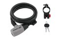 Zámek FORCE Ron Spirálový s držákem 120cm/8mm Black