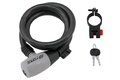 Zámek FORCE Ron Spirálový s držákem 185cm/8mm Black