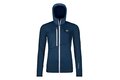 Dámská mikina s kapucí ORTOVOX Fleece Grid Hoody Deep Ocean