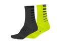 Ponožky ENDURA Coolmax Stripe (2-balení) Hi-Viz Yellow