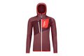 Dámská mikina s kapucí ORTOVOX Fleece Grid Mountain Rose