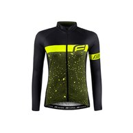 Dámský dres s dlouhým rukávem FORCE Spray Lady Army/Fluo