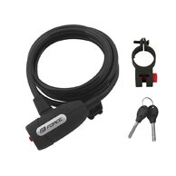 Zámek FORCE Lux Spirálový s držákem 180cm/8mm Black