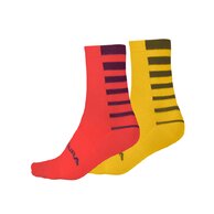 Ponožky ENDURA Coolmax Stripe (2-balení) Pomegranate