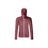 Dámská mikina s kapucí ORTOVOX Fleece Light Grid Mountain Rose