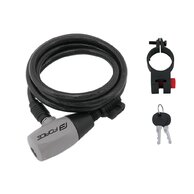 Zámek FORCE Ron Spirálový s držákem 120cm/8mm Black
