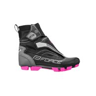 Dámské zimní MTB tretry FORCE ICE21 Black/Pink