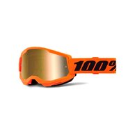 Brýle 100% Strata 2 Neon Orange/Mirror True Gold Lens
