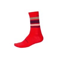 Zimní ponožky ENDURA Baabaa Merino Stripe Pomegranate