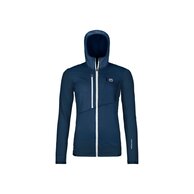 Dámská mikina s kapucí ORTOVOX Fleece Grid Hoody Deep Ocean