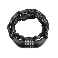 Zámek FORCE Chain kódový 120cm/4mm Black