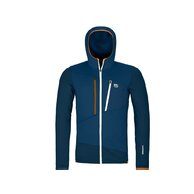 Mikina s kapucí ORTOVOX Fleece Grid Hoody Deep Ocean