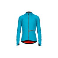 Dámská větruodolná bunda CASTELLI GO Sky Blue/Fiery Red