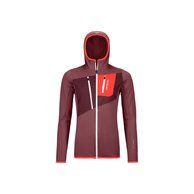 Dámská mikina s kapucí ORTOVOX Fleece Grid Mountain Rose
