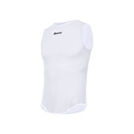 Unisex funkční tričko bez rukávů SANTINI Lieve White