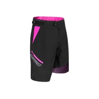 Kraťasy s odnímatel vložkou FORCE F Storm Black/Purple