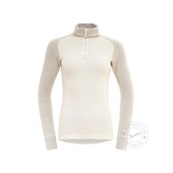 Dámské triko s dlouhým rukávem DEVOLD Duo Active Merino 205 Z.Neck Raw White