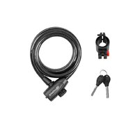 Zámek FORCE Strong Spirálový s držákem 180cm/12mm Black