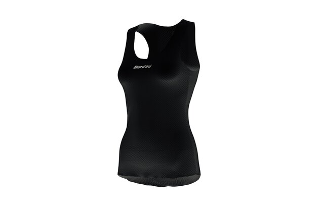 Dámské funkční triko bez rukávů SANTINI Dry Black
