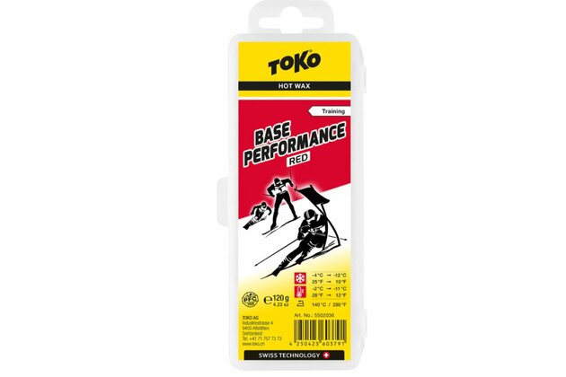 Skluzný vosk TOKO Base Performance Hot Wax red -120g