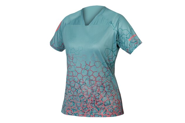 Dámský dres ENDURA SingleTrack Print Tee LTD Berry