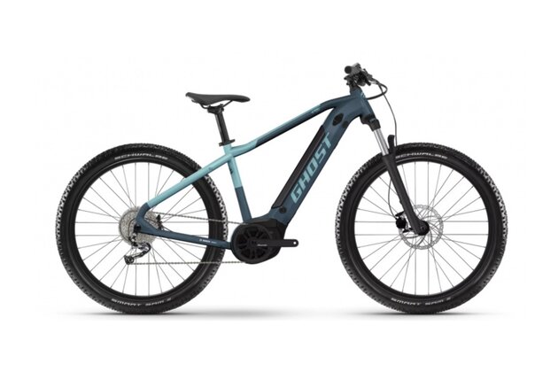 GHOST E-Teru Essential Dark Grey/Metallic Light Blue