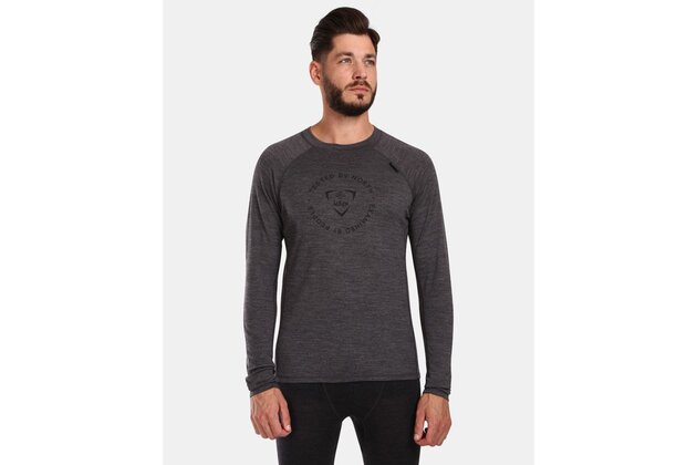 Termoprádlo z Merino vlny KILPI Mavora Top Dark Grey