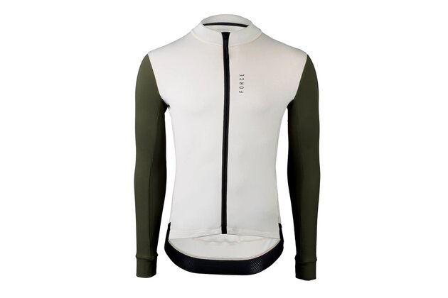 Zimní dres s dlouhým rukávem FORCE Endless Beige/Green
