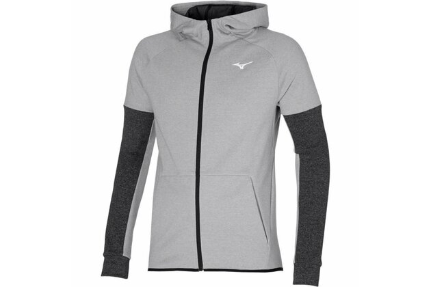 Mikina MIZUNO RB Sweat Hoodie / Gray/Black / M