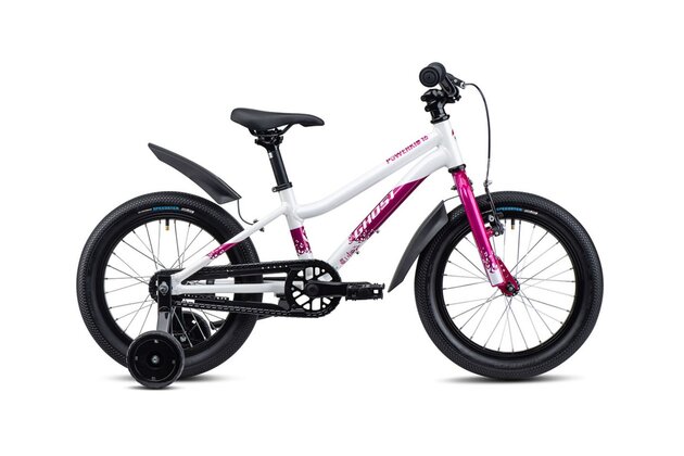GHOST Powerkid 16 Pearl White/Candy Magenta