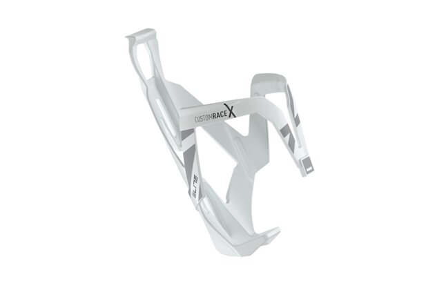 Košík na láhev ELITE Custom Race X Glossy White/Grey