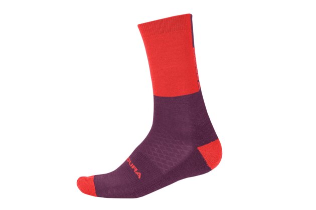 Zimní ponožky ENDURA Baabaa Merino Pomegranate