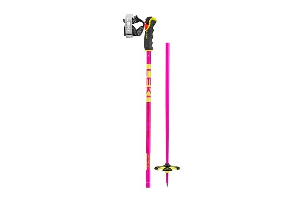 Sjezdové hole LEKI Spitfire Vario 3D neonmagenta-neonyellow-berry