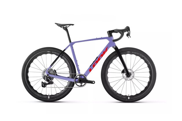 LOOK G85 Speckled Purple/Neon Red Sram Force XLPR AXS Fulcrum Soniq
