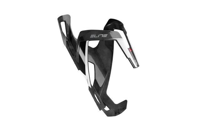 Košík na láhev ELITE Vico Carbon Glossy Black/White