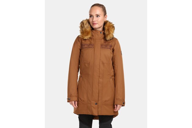 Dámský zimní kabát KILPI Peru Brown