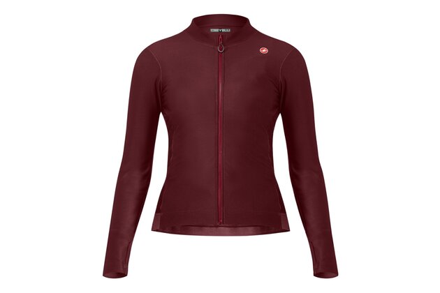 Zimní dámský dres CASTELLI Espresso Thermal W Burgundy