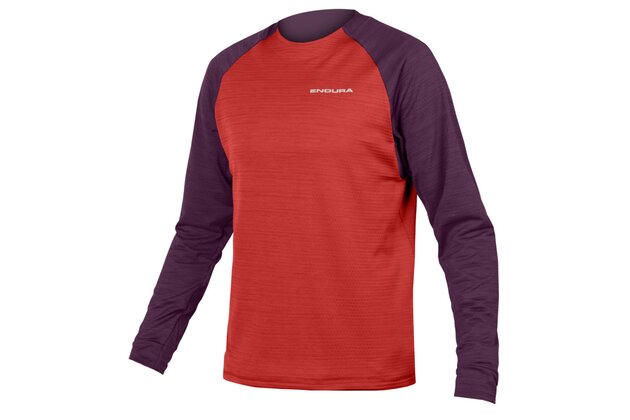Dres s dlouhým rukávem ENDURA Singletrack Fleece Aubergine