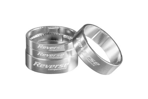 Podložky Reverse Alloy Ultra-Lite set 1 1/8" Silver