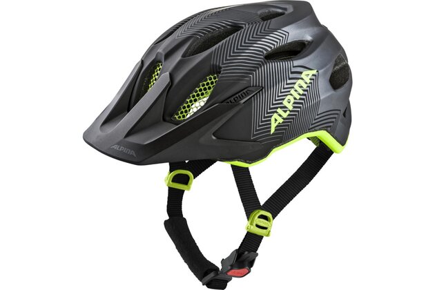 Dětská helma ALPINA Carapax Jr Black/Neon Yellow