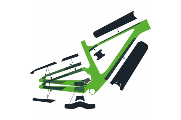 Sada rámových chráničů SYNCROS Frame Protection kit SPARK Carbon clear