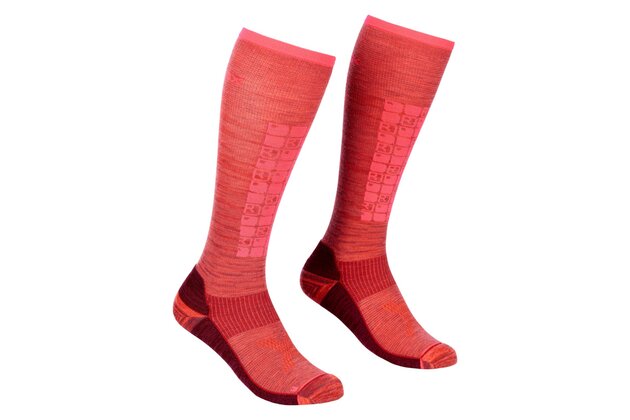 Dámské ponožky ORTOVOX Ski Compression Long Blush