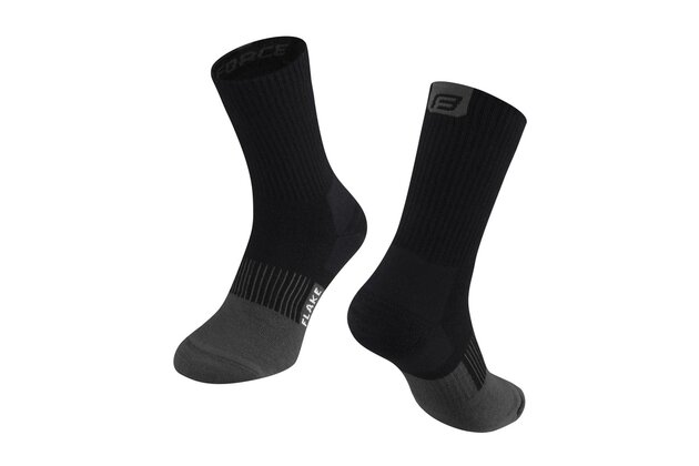 Ponožky FORCE Flake Termo Black/Grey