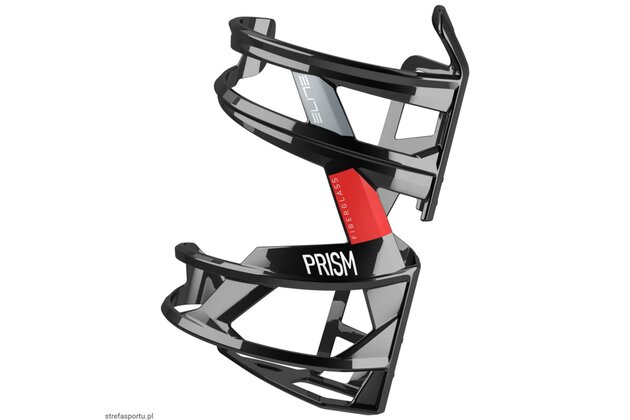 Košík na láhev ELITE Prism Glossy Black/Red
