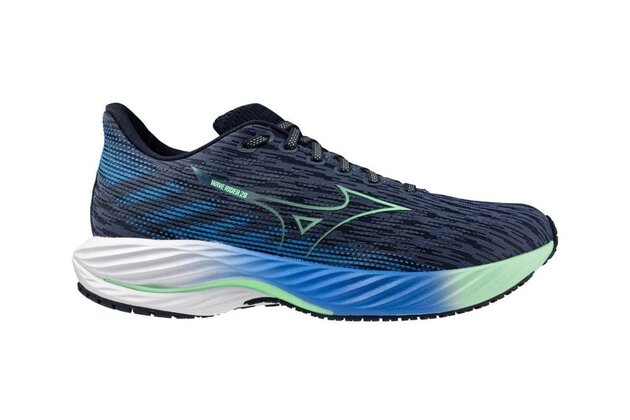 Běžecké boty MIZUNO Wave Rider 28 VintageIndigo/NeoMint/FrontBlu
