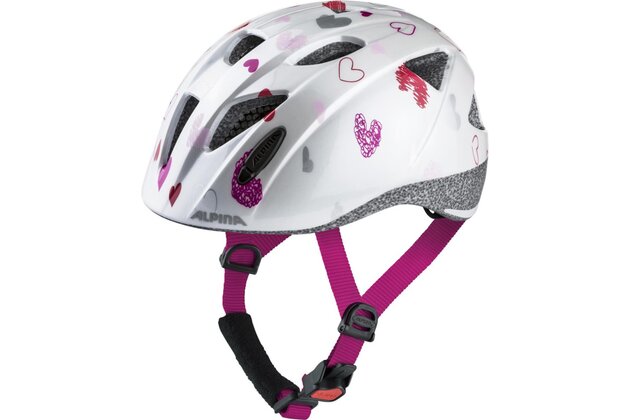 Dětská helma ALPINA Ximo White Hearts